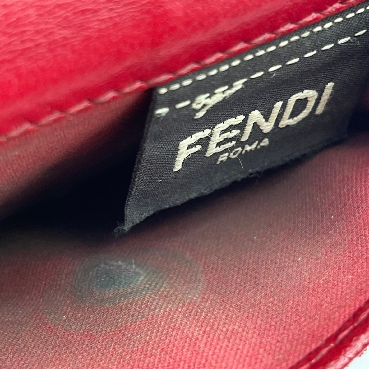 FENDI フェンディ F is Fendi コンパクト 3つ折り財布 レッド系_画像10