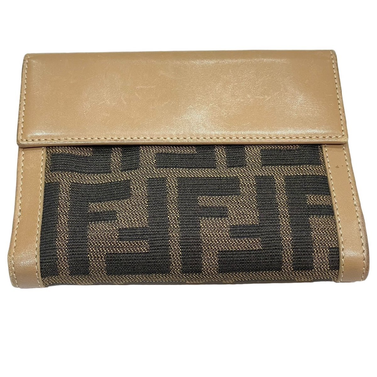FENDI フェンディ ＦＦ柄 キャンバスレザー 財布 二つ折り 二つ折り財布_画像2