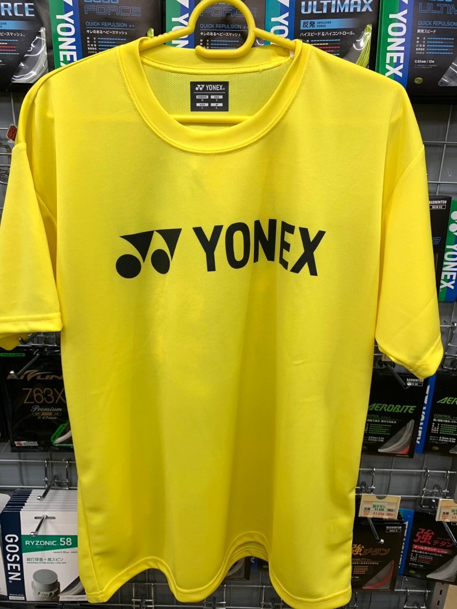 [16724Y(557)L]YONEX( Yonex ) T-shirt size L flash yellow new goods unused tag attaching badminton 2024 accepting an order . limitation . main T-shirt 