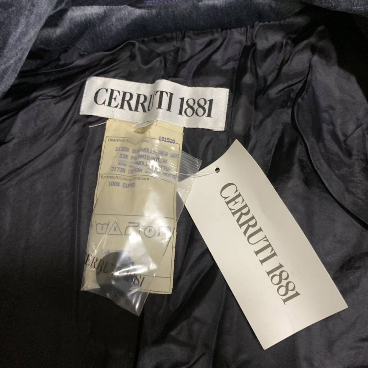 F ▼ 未使用品 / 洗練されたデザイン!! '異素材切り替え' CERRUTI 1881 セルッティ ツイードウール ボタン ジャケット size:34 アウター_画像7