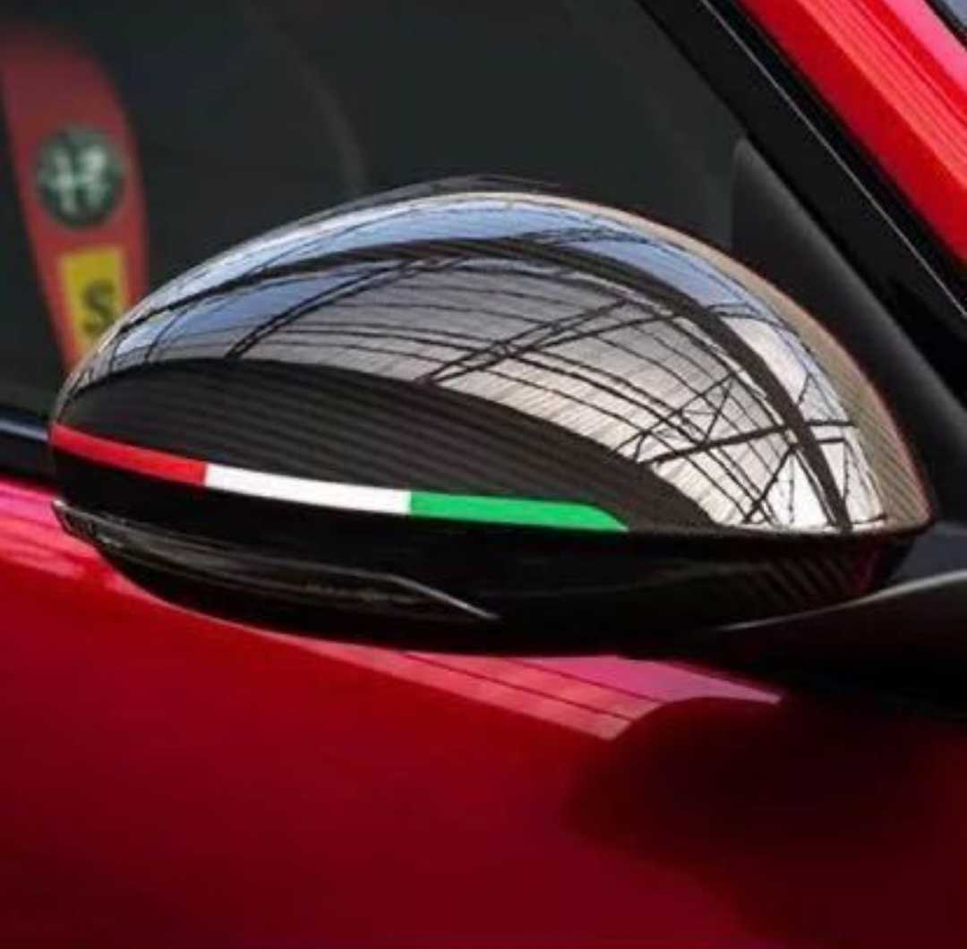 イタリア 国旗 カラー ドアミラー ステッカー アルファロメオ フィアットの画像3