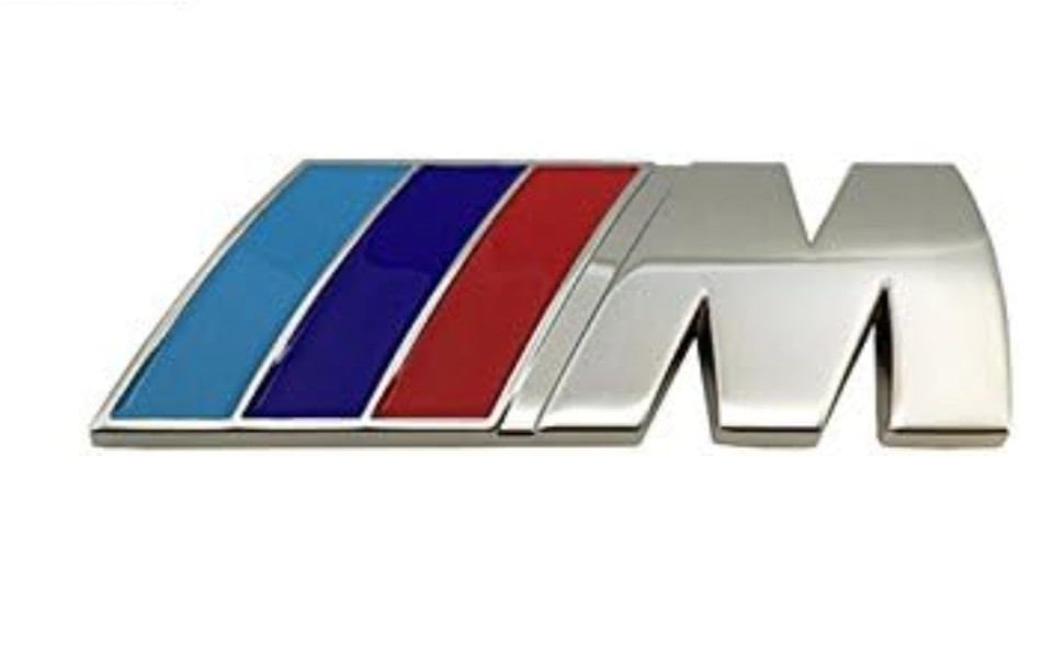 BMW M スポーツ リア エンブレム　シルバー　E60 E61 E65 E66 E70 E71 E81 E85 E87 E89 E90 E91 E92 E93 F01 F07 F10 F11 F20 F30 _画像1