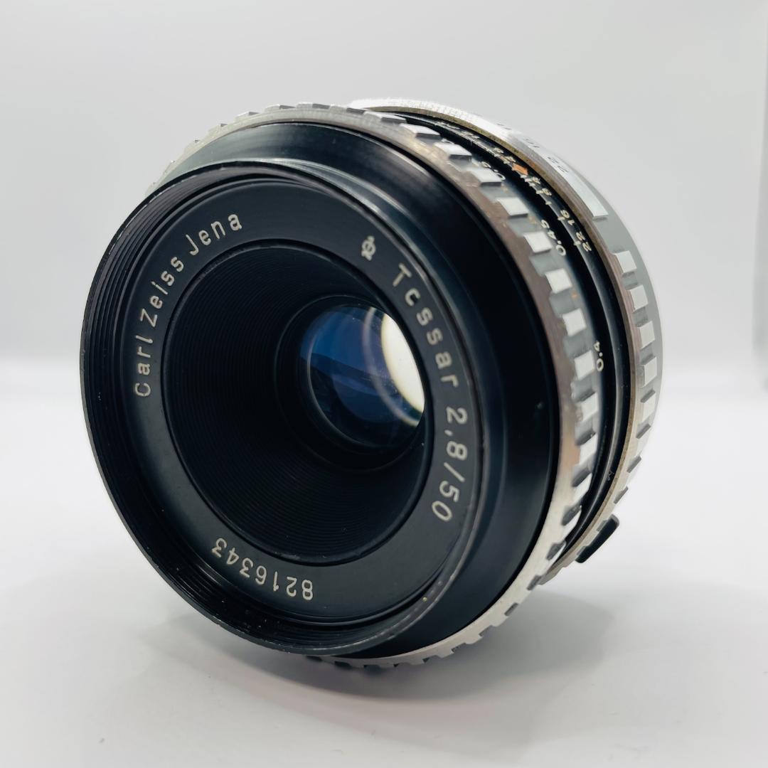 実用品 Carl Zeiss aus Jena DDR Tessar 50mm F2.8 カールツァイス イエナ テッサー ゼブラ M42 マウント_画像1