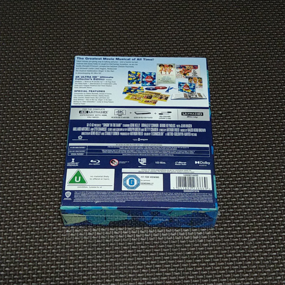 新品 即決 雨に唄えば スチールブック アルティメット・コレクターズ・エディション 4K ULTRA HD + Blu-ray 日本語音声・字幕の画像3