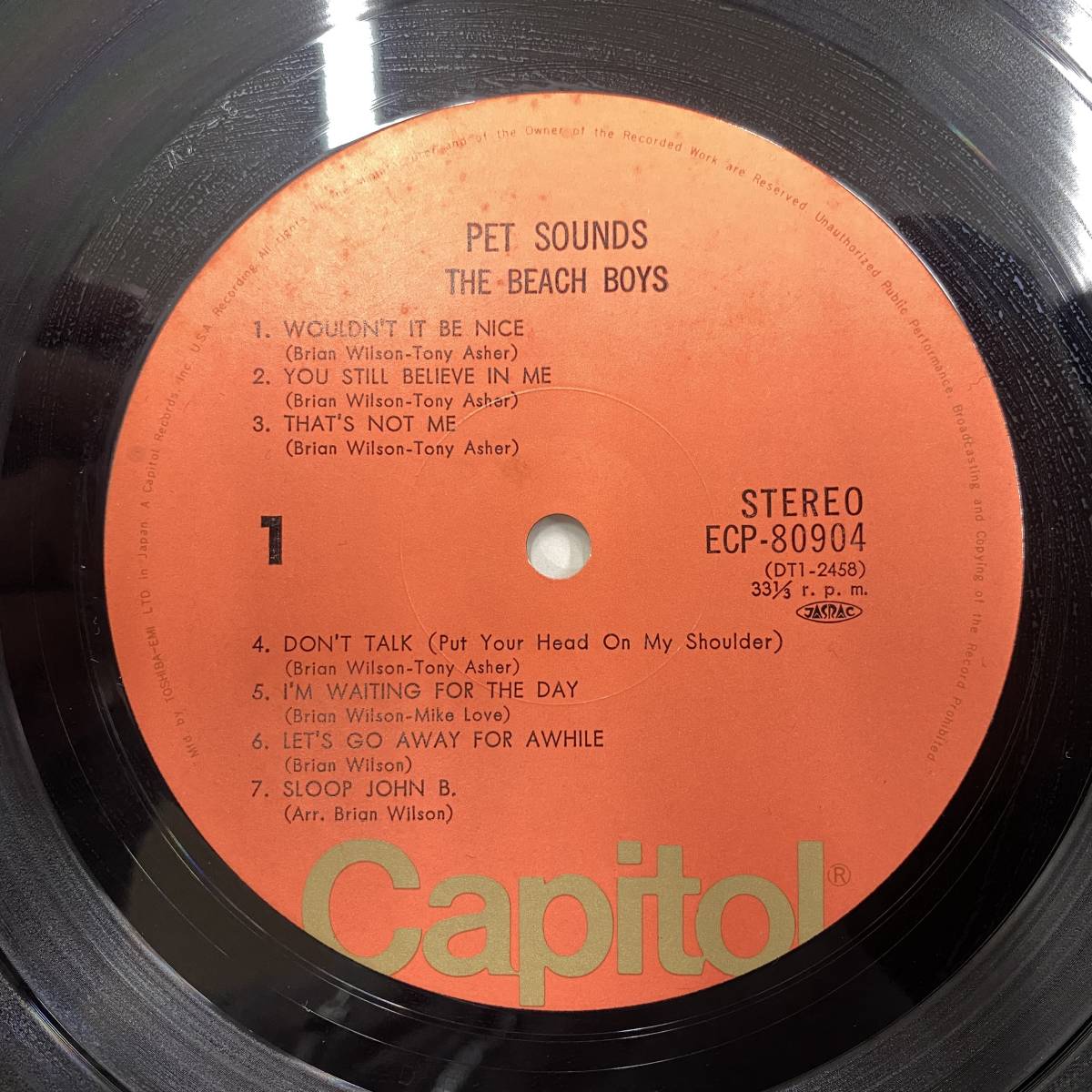 【国内盤LP,帯,歌詞カード】The Beach Boys ビーチボーイズ / Pet Sounds ペットサウンズ(ECP-80904)_画像2