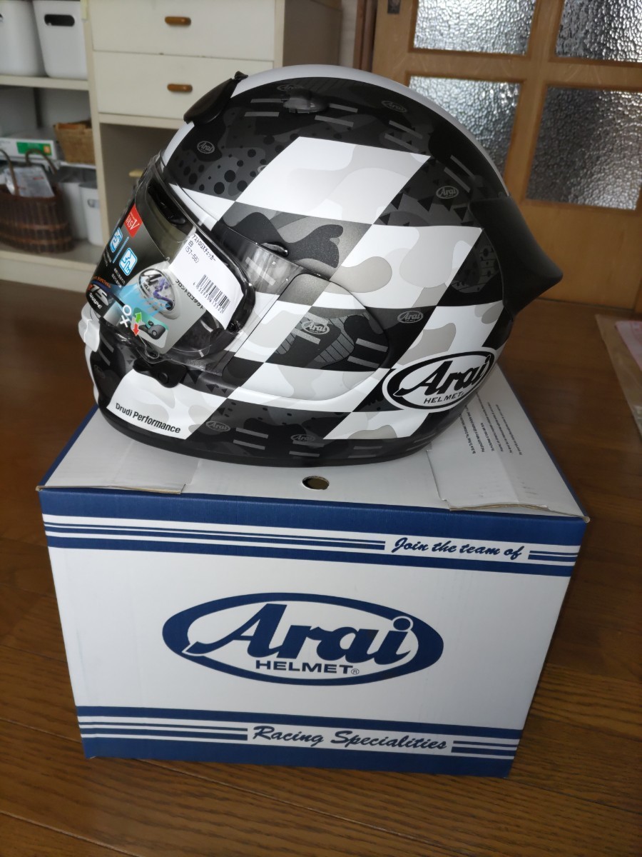 Arai アライ アストロ ASTRO-GX チェッカー ホワイト M_画像2