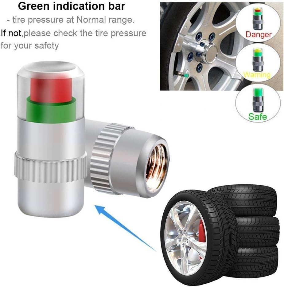 【４個セット】タイヤ空気圧監視 バルブキャップ センサー 汎用 タイヤ空気圧測 タイヤ圧力モニター3色の画像4