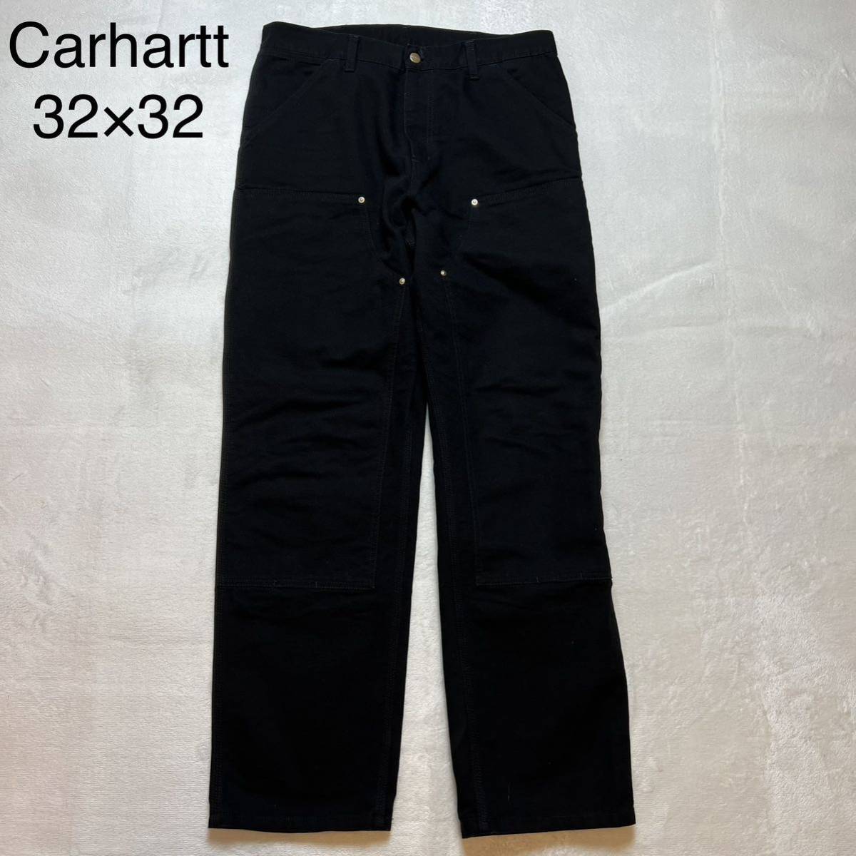 Carhartt カーハート ダブルニー ブラック 黒 ワークパンツ W32