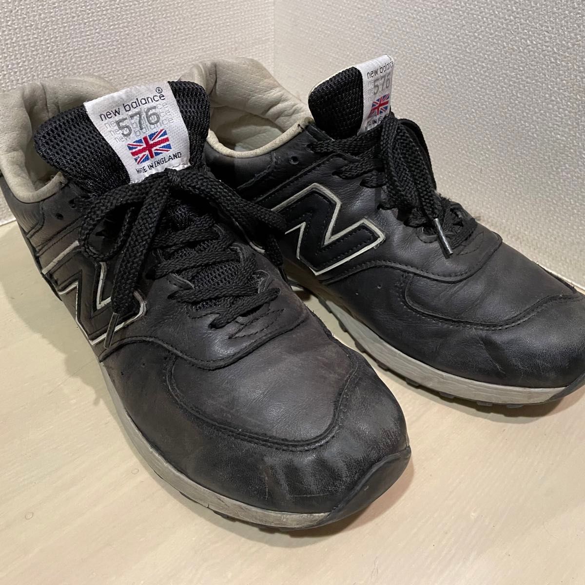 【イングランド製】ニューバランス M576 UK製　レザー  US 10 スニーカー ニューバランス New Balance 黒