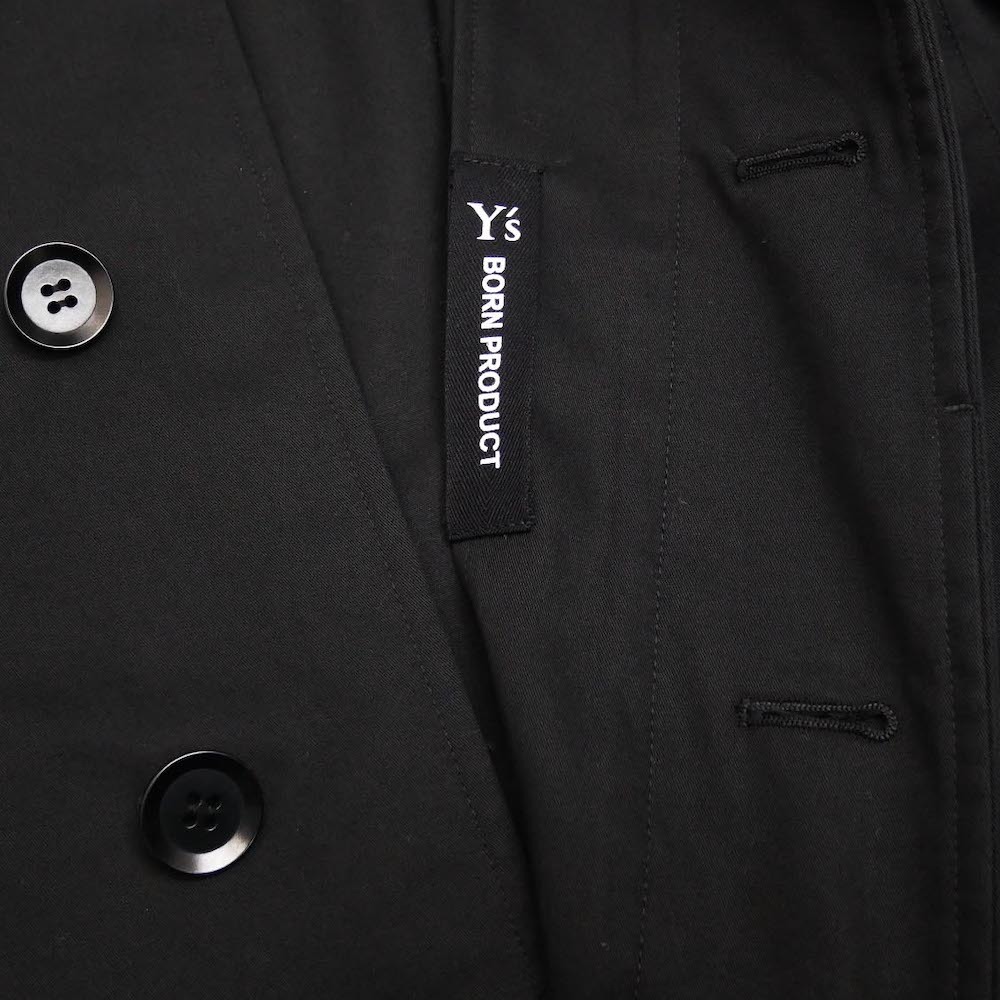 Y’s 「Yohji Yamamoto」 2017aw コットン ナローカラー コート　17aw ワイズ トレンチコート ジャケット Y’s BORN PRODUCT_画像5