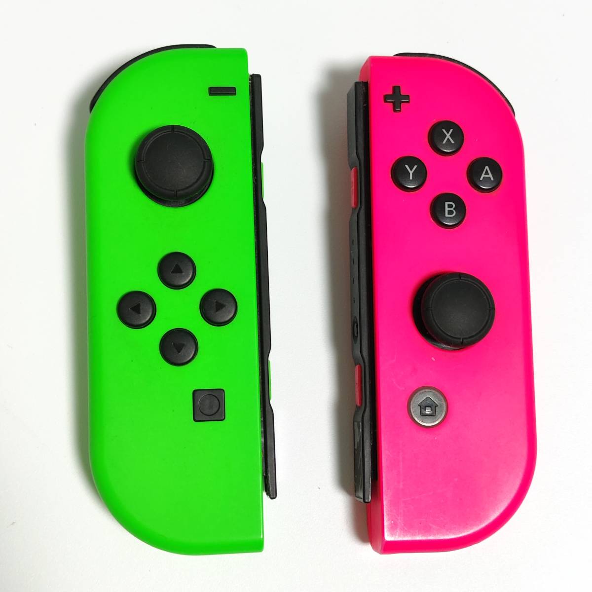 送料無料 動作確認済み Nintendo Switch ニンテンドー スイッチ Joy-Con ジョイコン 純正 ネオングリーン ネオンピンク L R  セット 中古