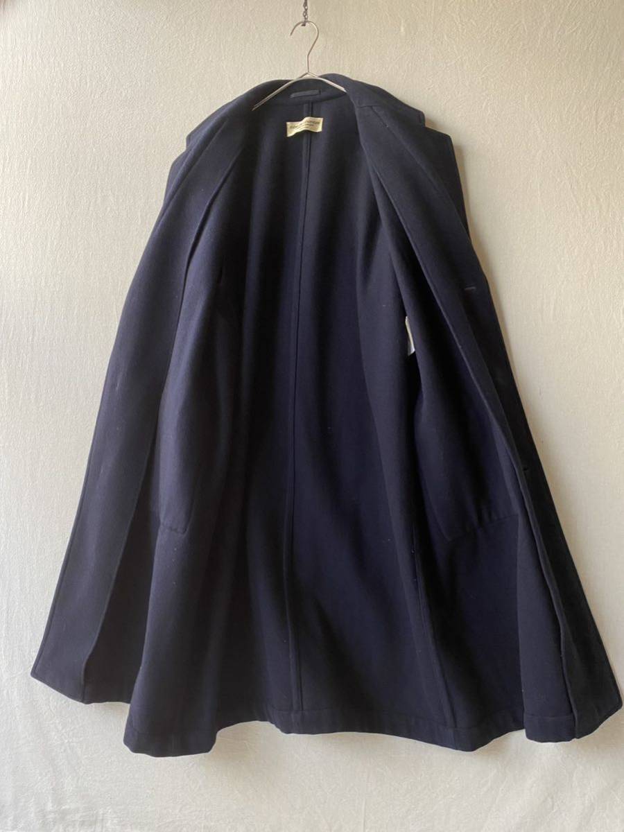 AD1988 robe de chambre COMME des GARCONS チェスター コート / ウール ネイビー ビンテージ 80s 90s C3-12035-92904_画像4