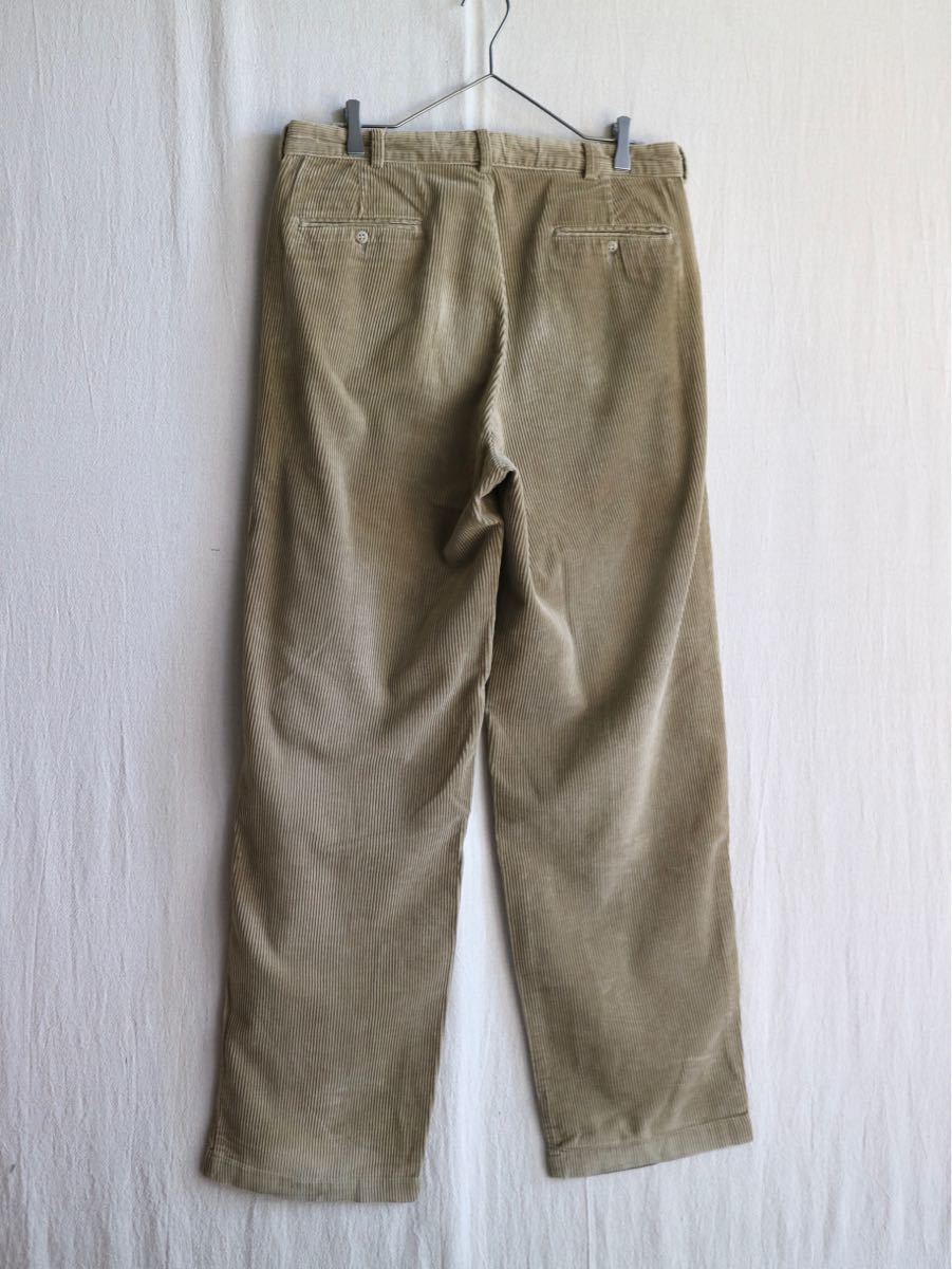 Polo Ralph Lauren コーデュロイ パンツ / 34 コットン ポリ ベージュ ツータック 太畝 ANDREW PANT USA ビンテージ P3-12032-9500_画像2