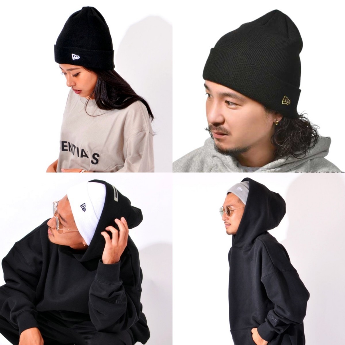 新品未使用 ニューエラ ニットキャップ 黒 国内正規品 男女兼用 ニット帽 ビーニー ブラック NEW ERA BASIC CUFF KNIT_画像3