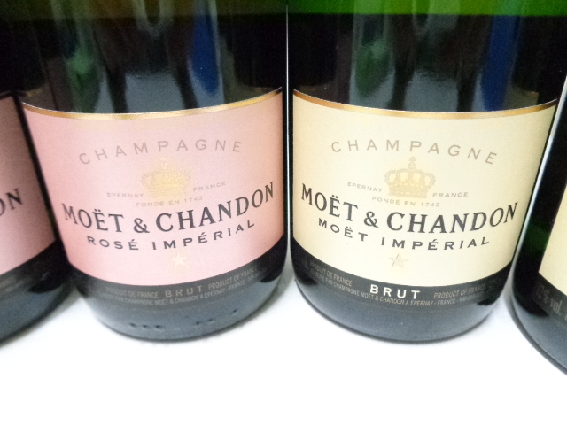 【未開栓】 MOET&CHANDON モエ・エ・シャンドン ブリュット (ロゼ、白) ハーフボトル 375ml おまとめ各3本(計6本)_画像2