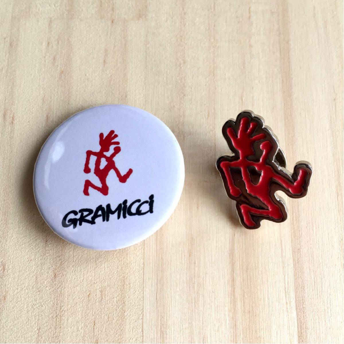 未使用 GRAMICCI Coin case Button badges PINS グラミチ コインケース 缶バッジ ピンズ 3点 アメリカ カリフォルニア アウトドアブランド_画像7