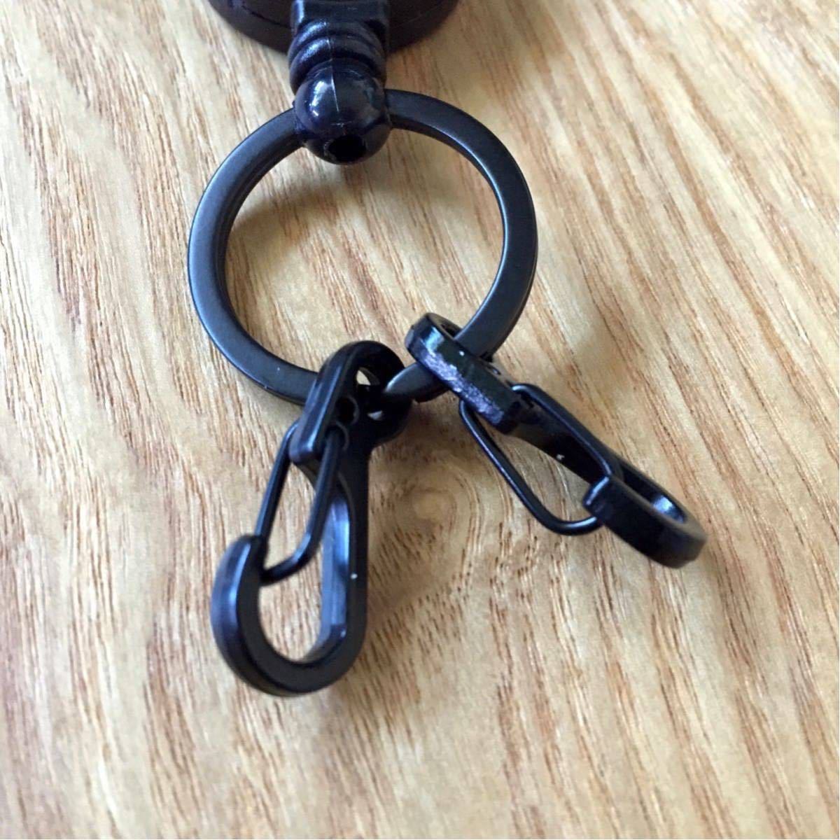 新品 BEAMS Key back Reel Carabiner Keyholder ビームス キーバックリール カラビナキーホルダー 日本製 EDC OUTDOOR エブリデイキャリー_画像5