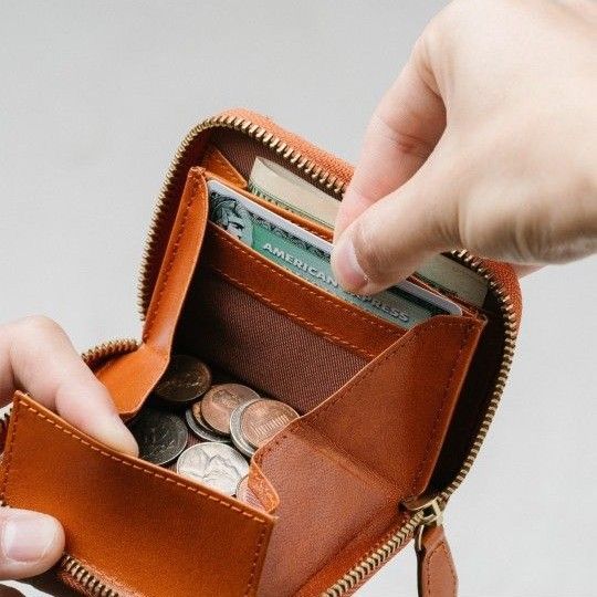 MURA  二つ折り財布 コインケース イタリアンレザー スキミング防止 財布