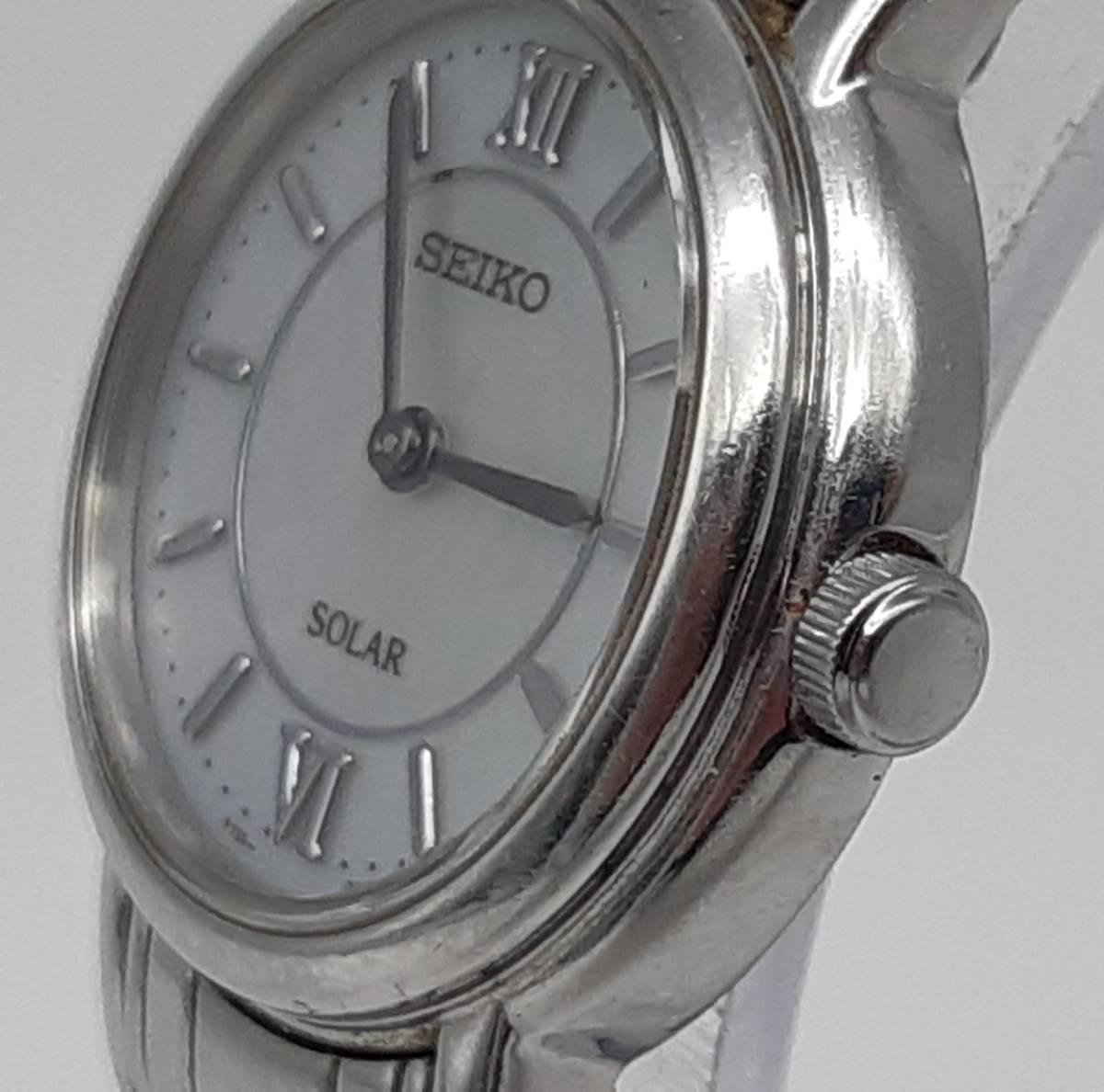 SEIKO セイコー V110-0AC0 ソーラー レディース腕時計 シェル文字盤　5976_画像4