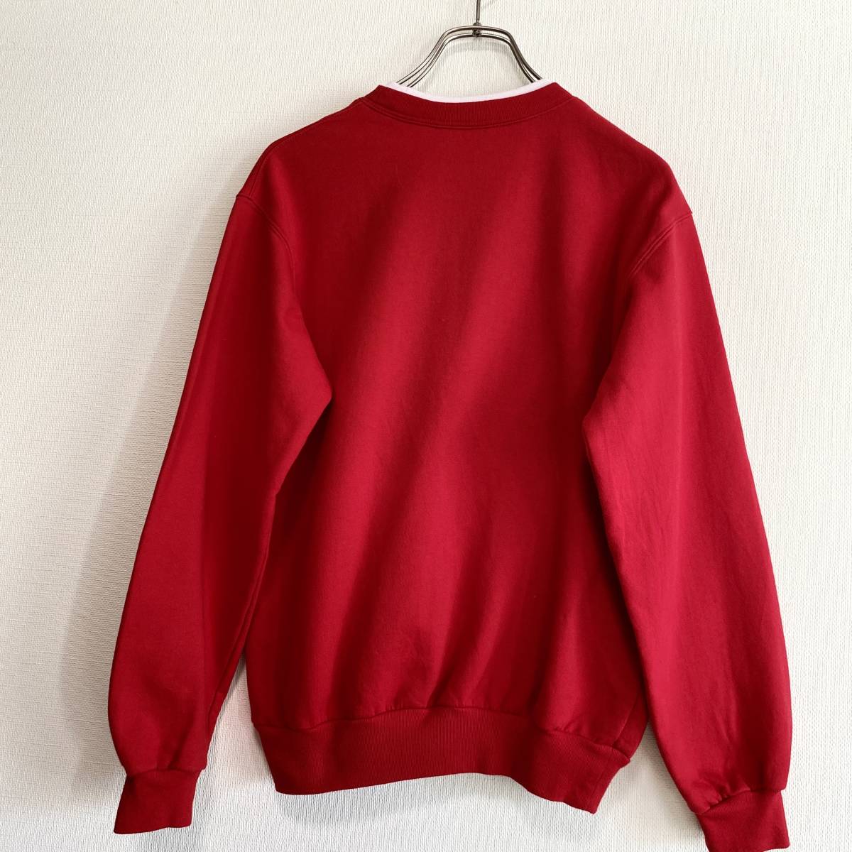  America old clothes snow ... embroidery sweatshirt sweat retro Vintage S size ....[R109]