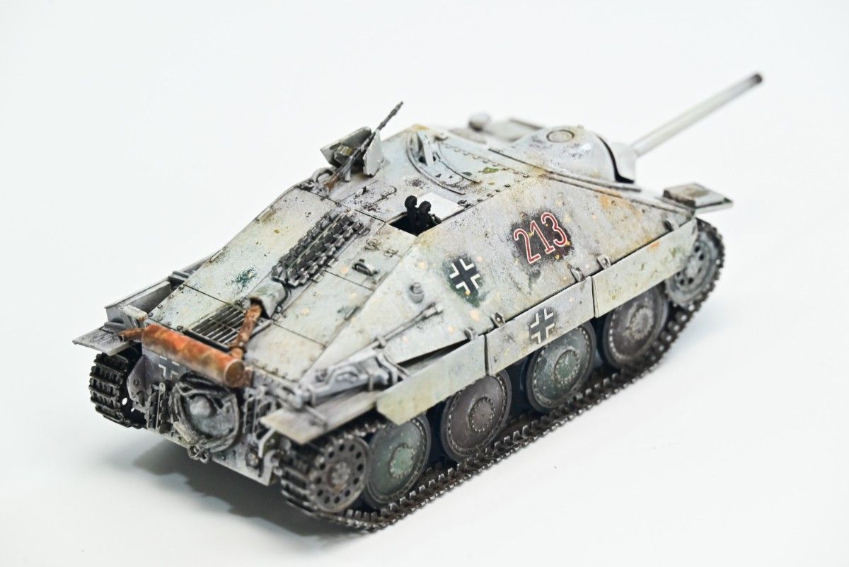 1/48 ヘッツァー　冬季迷彩　完成品 タミヤ プラモデル 完成品 ドイツ