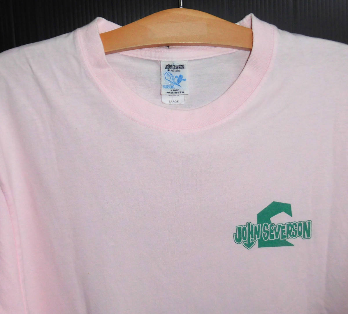 ￠ SUN SURF サンサーフ JOHN SEVERSON ジョンセバーソン Tシャツ L MADE IN USA_画像2