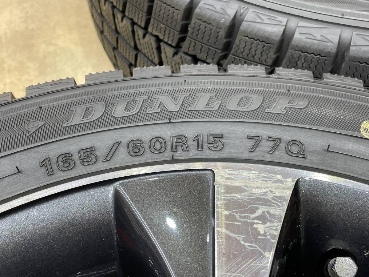 DUNLOP ウィンターマックス スタッドレスタイヤ 2019年製 ソリオ純正アルミホイール付き 165/60R15 □_画像6