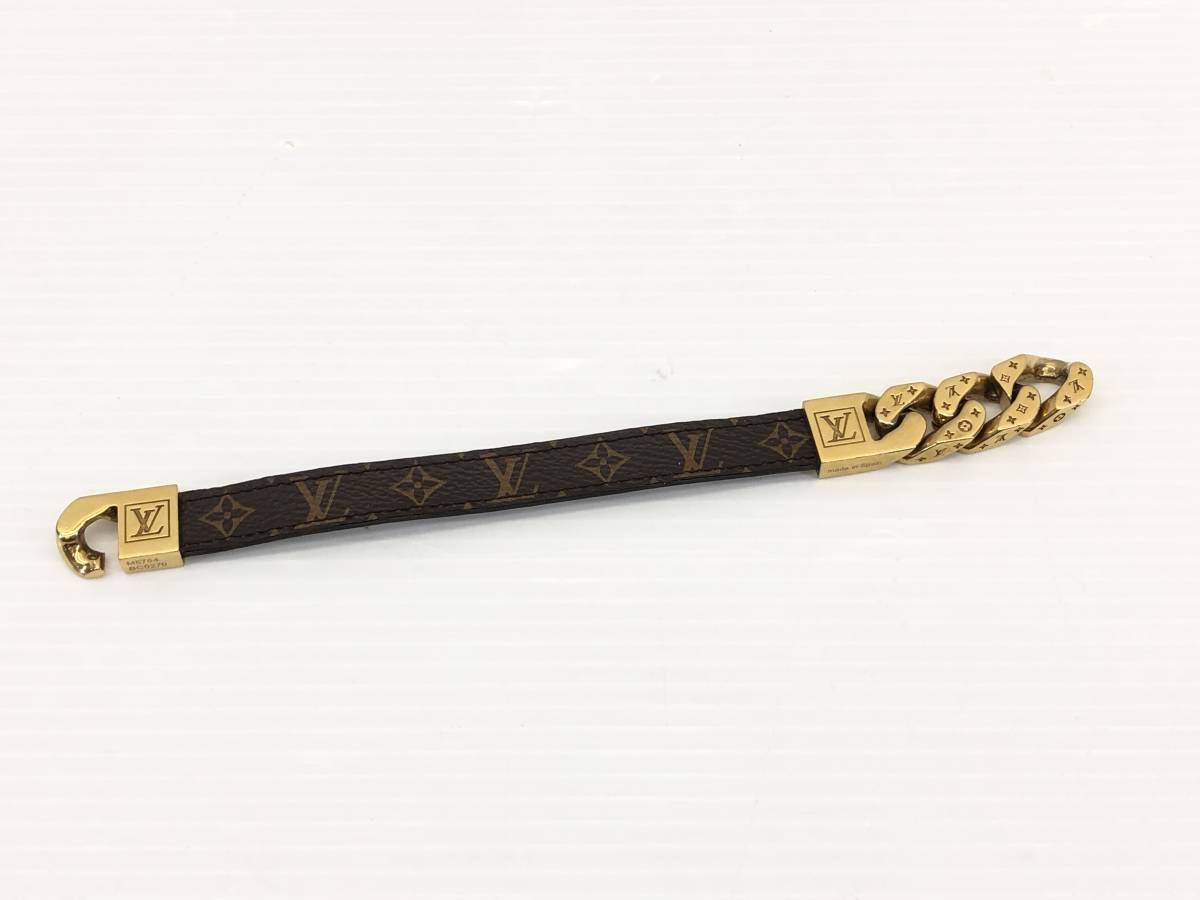 □LOUIS VUITTON ルイヴィトン ブラスレモノチェーン M6784 BC0270 モノグラム ブレスレット ゴールド金具□