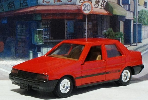 日本製 トミカ ダンディ 1/43 1983 トヨタ カローラ 4ドア E8 5代目 前期型 赤 036 送料無料_画像6