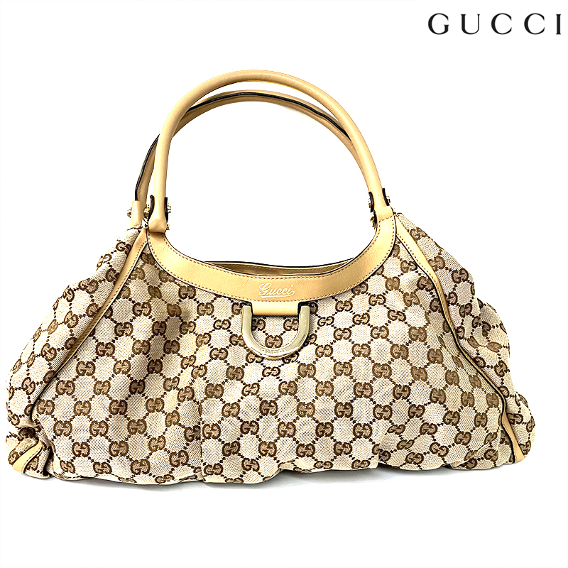 グッチ GUCCI ショルダーバッグ GG アビーライン キャンバス ベージュ