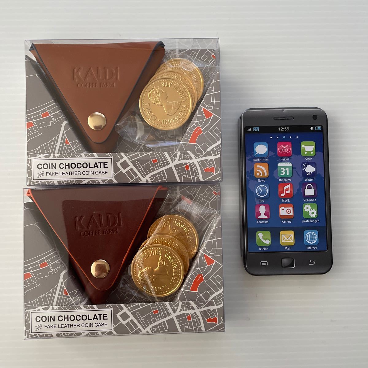 ka Rudy KALDI треугольник ячейка для монет ×2 смартфон шоко жестяная банка 