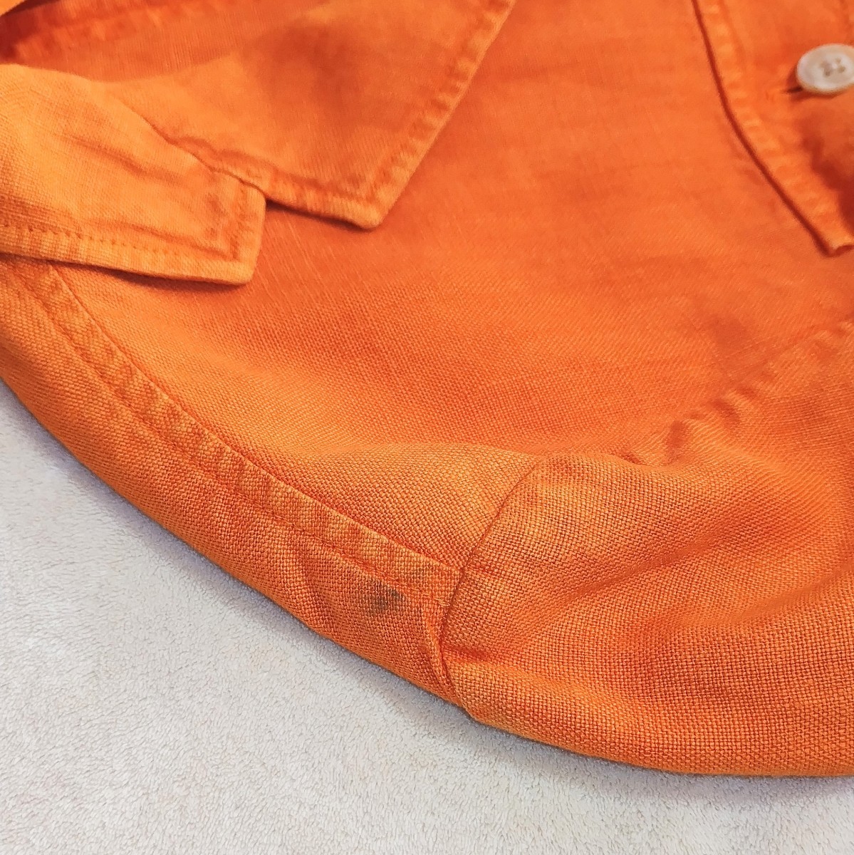 BOGLIOLI ボリオリ ジャケット テーラードジャケット リネン 麻 メンズ オレンジ サイズ48 Lサイズ イタリア製 中古 古着 送料無料 M1_画像9