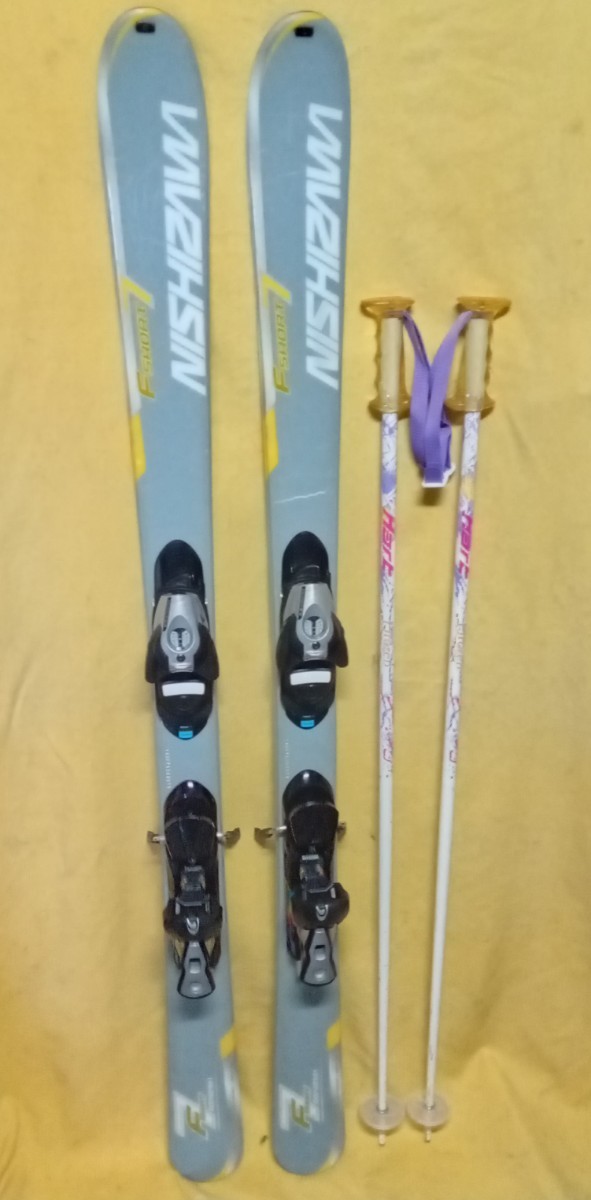 NISHIZAWA　スキー板　140㎝　ストックセット_画像1