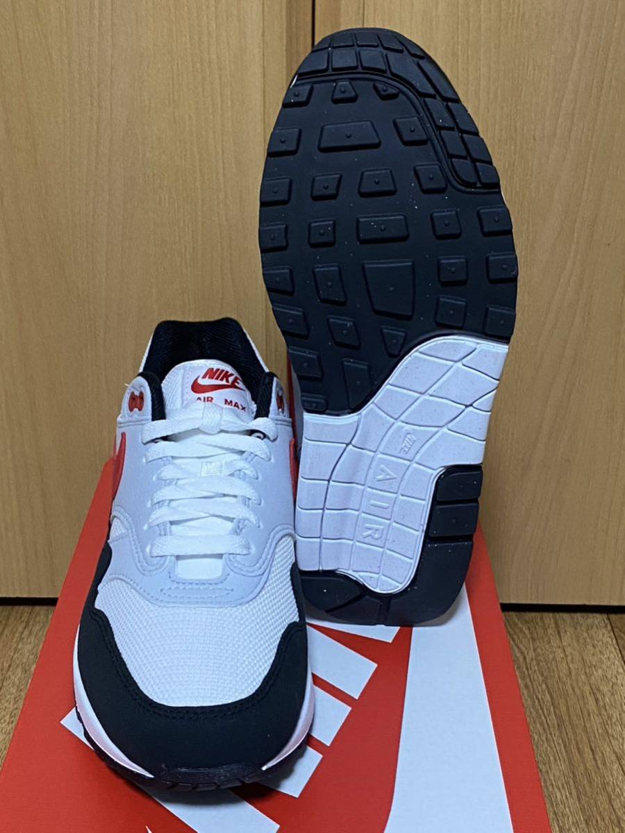 新品 国内正規品 NIKE AIR MAX 1 FD9082-101 US6 24cm WHITE/UNIVERSITY RED ナイキ エアマックス 1 90 95 97 PLUS ホワイト レッド_画像4