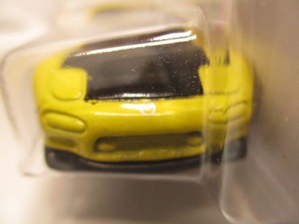 HW☆　‘95マツダRX-7　黄（カードまくれ・リアウィングにタンポ黒付着）_画像3