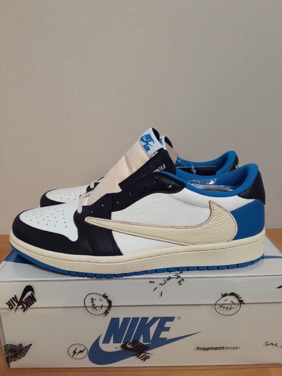 Travis Scott Fragment Nike Air Jordan 1 Low OG SP Military Blue 26.5cm　トラヴィス　フラグメント　ジョーダン１_画像2