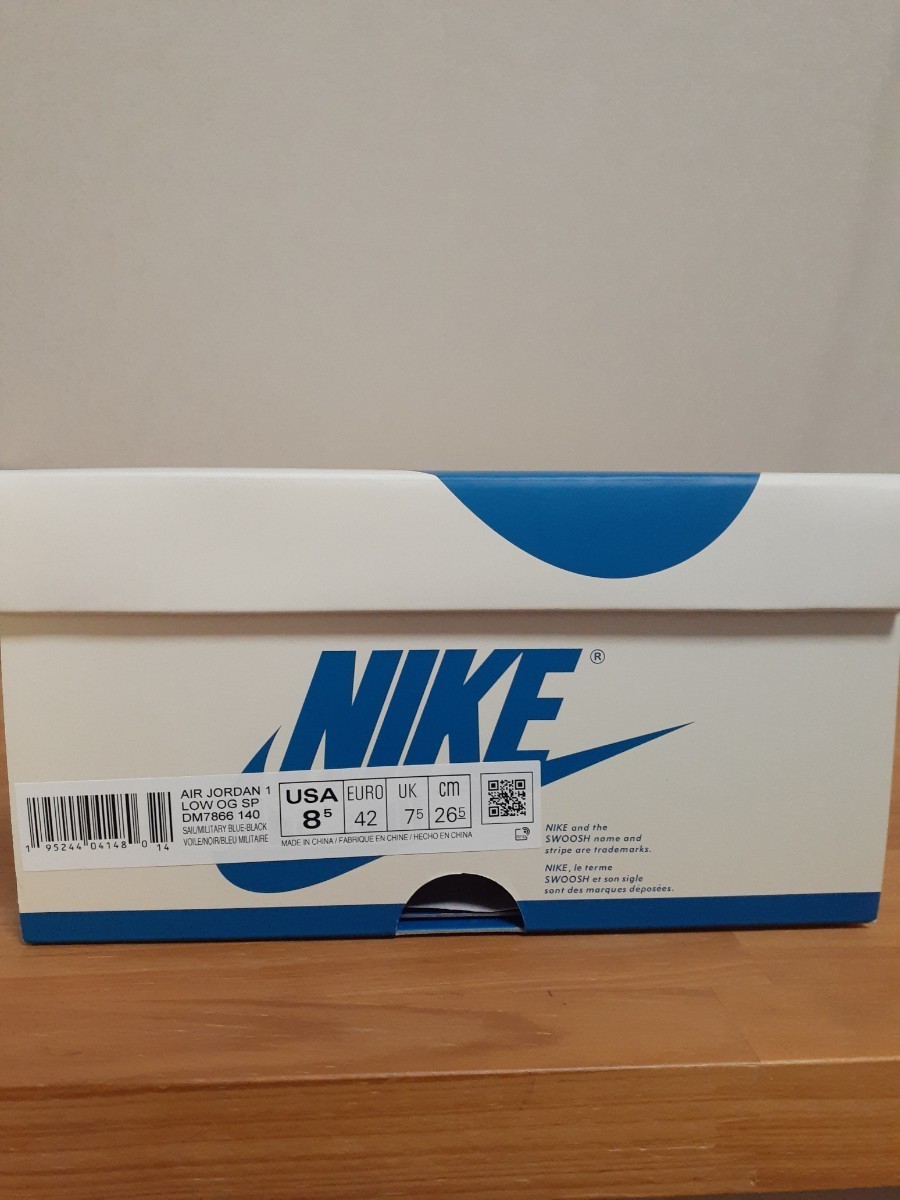 Travis Scott Fragment Nike Air Jordan 1 Low OG SP Military Blue 26.5cm　トラヴィス　フラグメント　ジョーダン１_画像9