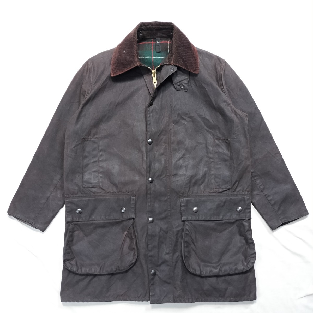 Mint 80s BARBOUR northumbria c40ラスティックブラウン　2ワラント YKK棒ジップ ビンテージ　バブアー　ノーザンブリア　  2クラウン