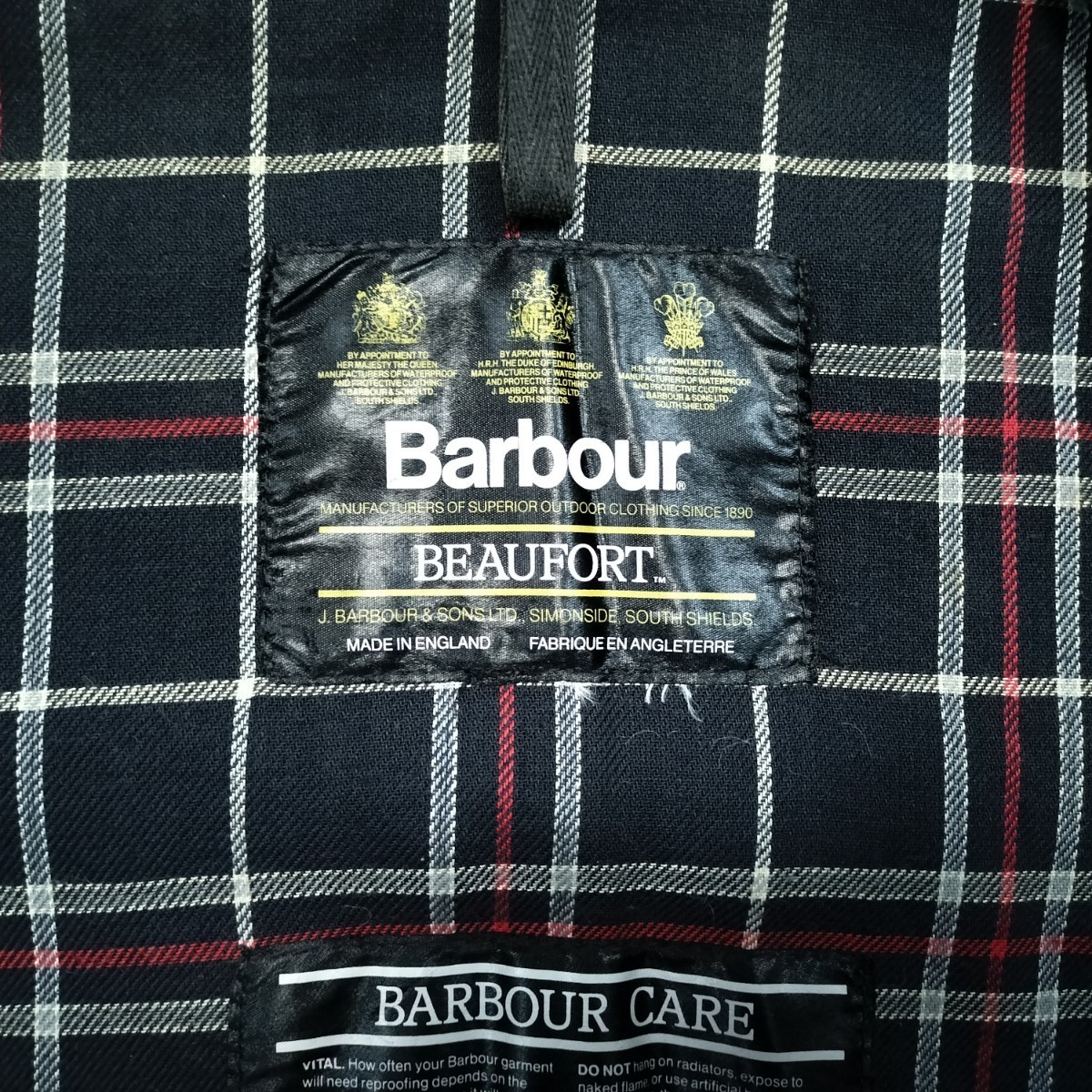 Mint 90s Barbour beaufort バブアー　ビューフォート　c36-38程度　ネイビー　3クラウン_画像3