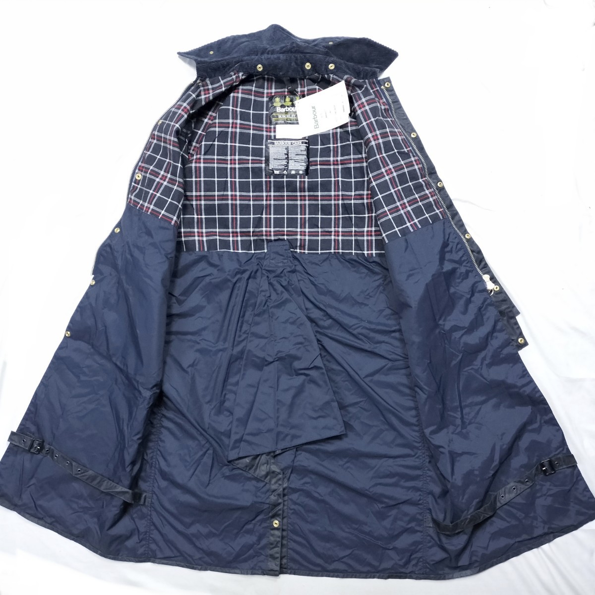 Deadstock 90s Barbour burghley c40 ネイビー　　　デッドストック　バブアー　バーレー　ステンカラーコート　_画像7