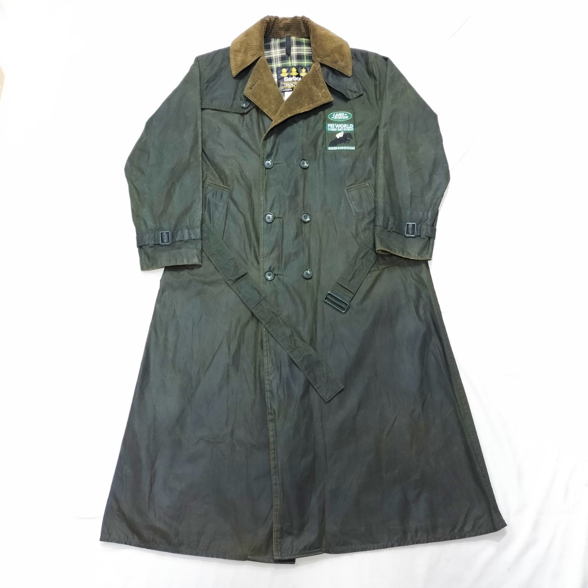 90s Barbour Trench Coat LAND ROVER c36　ビンテージ　バブアーランドローバー　セージ　トレンチコート