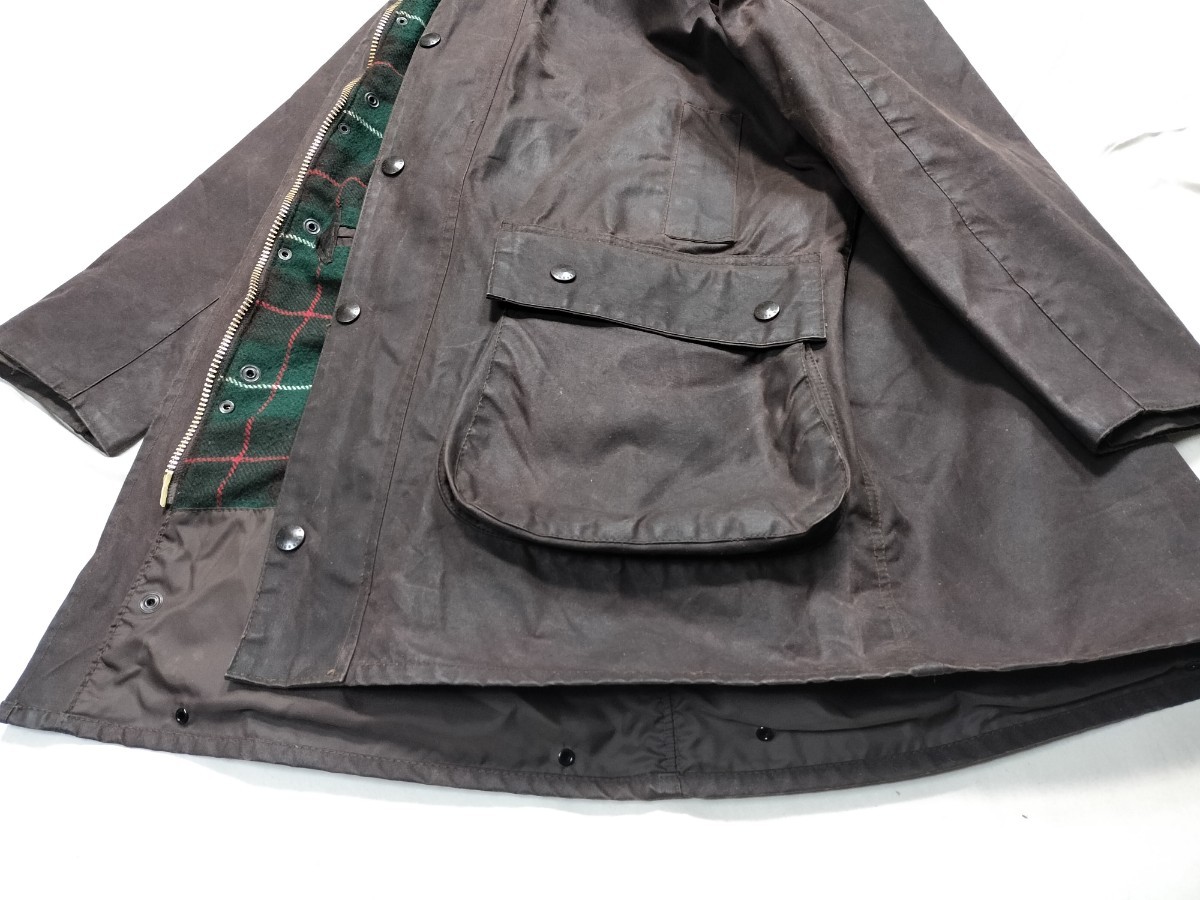 Mint 80s BARBOUR northumbria c40ラスティックブラウン　2ワラント YKK棒ジップ ビンテージ　バブアー　ノーザンブリア　  2クラウン