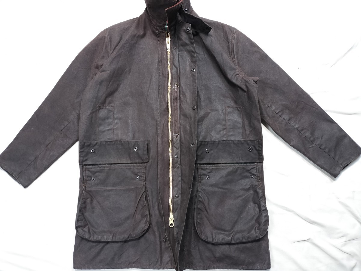 Mint 80s BARBOUR northumbria c40ラスティックブラウン　2ワラント YKK棒ジップ ビンテージ　バブアー　ノーザンブリア　  2クラウン