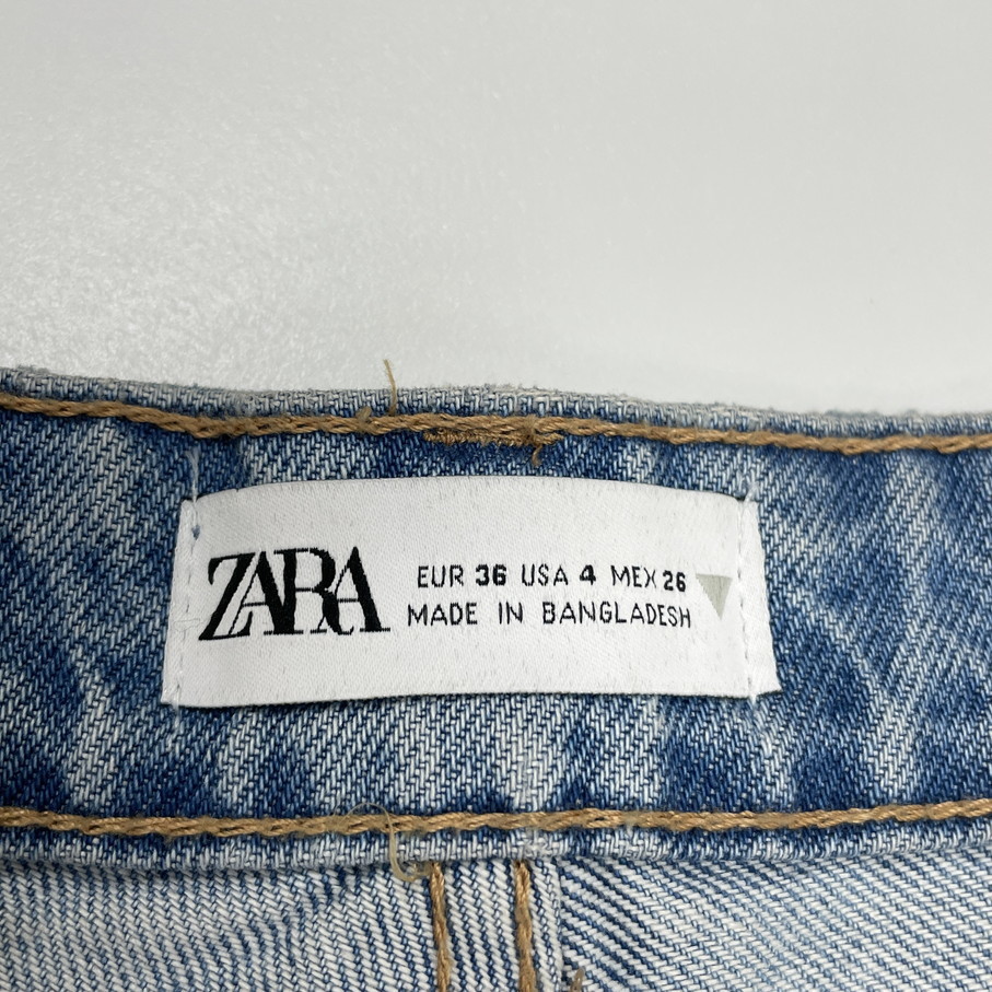 未使用品 ZARA ブルー ハイライズキュロットジーンズ デニムパンツ レディース カジュアル ボトム 通勤 大人可愛い ジーパン デイリー ザラ