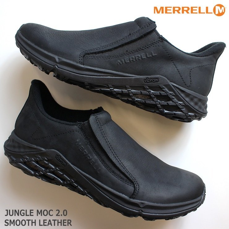 新品 未使用 メレル ジャングル モック 25.0cm MERRELL JUNGLE MOC 2.0 SMOOTH LEATHER M5002199 BLACK SMOOTH_画像1