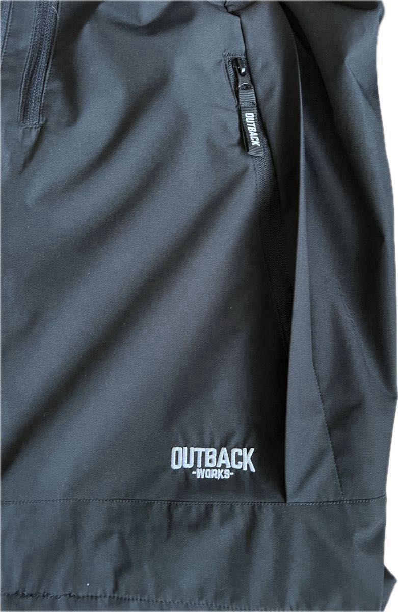 OUTBACK -WORKS-  裏メッシュフルZIPパーカー Mサイズ ブラック Mサイズ☆マウンテンパーカー アウトドア