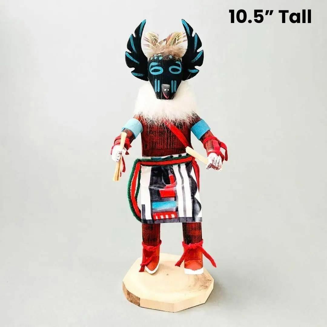 10.5インチ Tall カラス Crow カチナ 精霊 インディアン ホピ ナバホ ネイティブアメリカン　ナバホ　アメリカ　伝統工芸品　アート