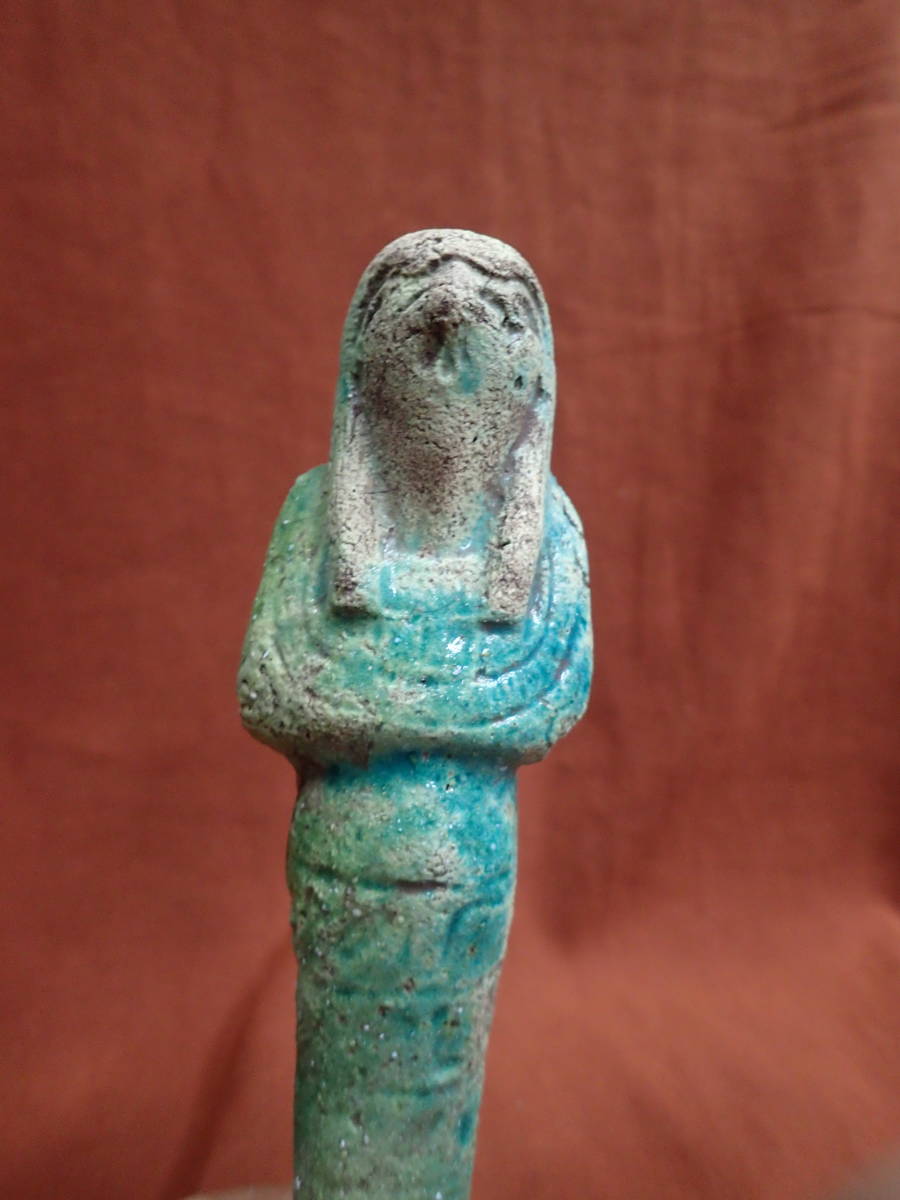 　犍陀羅Roman玻璃 古代埃及faiansu制horusu像 原文:　ガンダーラ　ローマンガラス 古代エジプト ファイアンス製　ホルス像