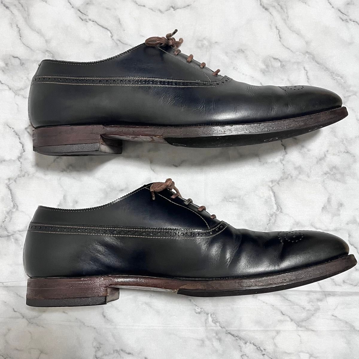 CROCKETT & JONES プレーントゥ セミブローグ 6.5