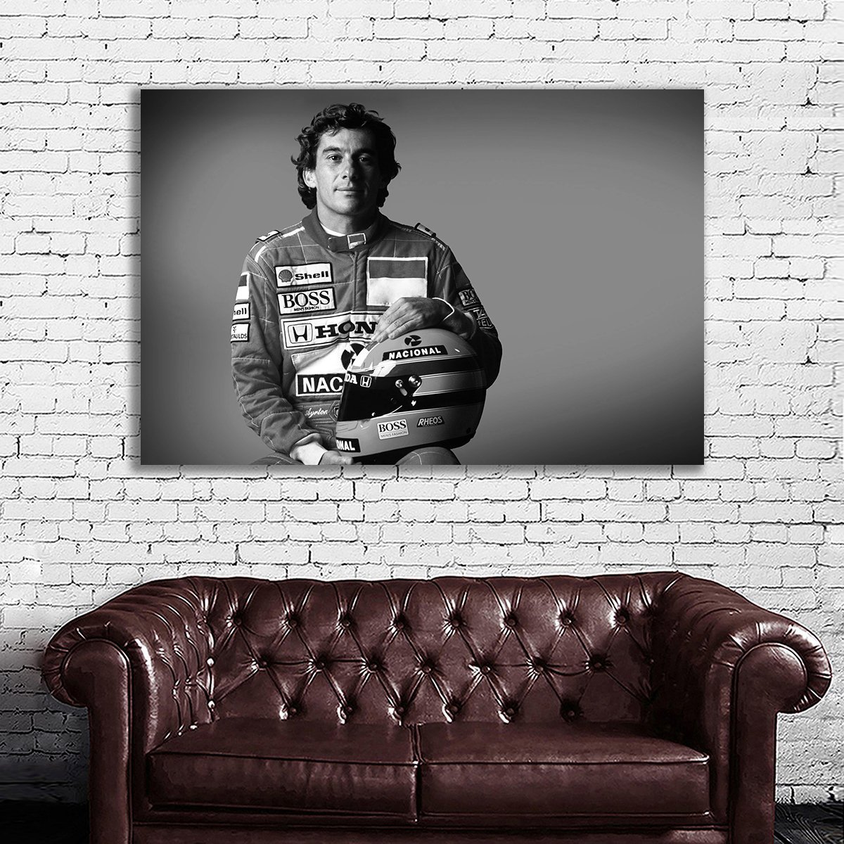 Ayrton Senna アイルトン・セナ 特大 ポスター 約150x100cm 海外 F1 インテリア グッズ 絵 雑貨 写真 フォト アート 大判 大 31_画像2